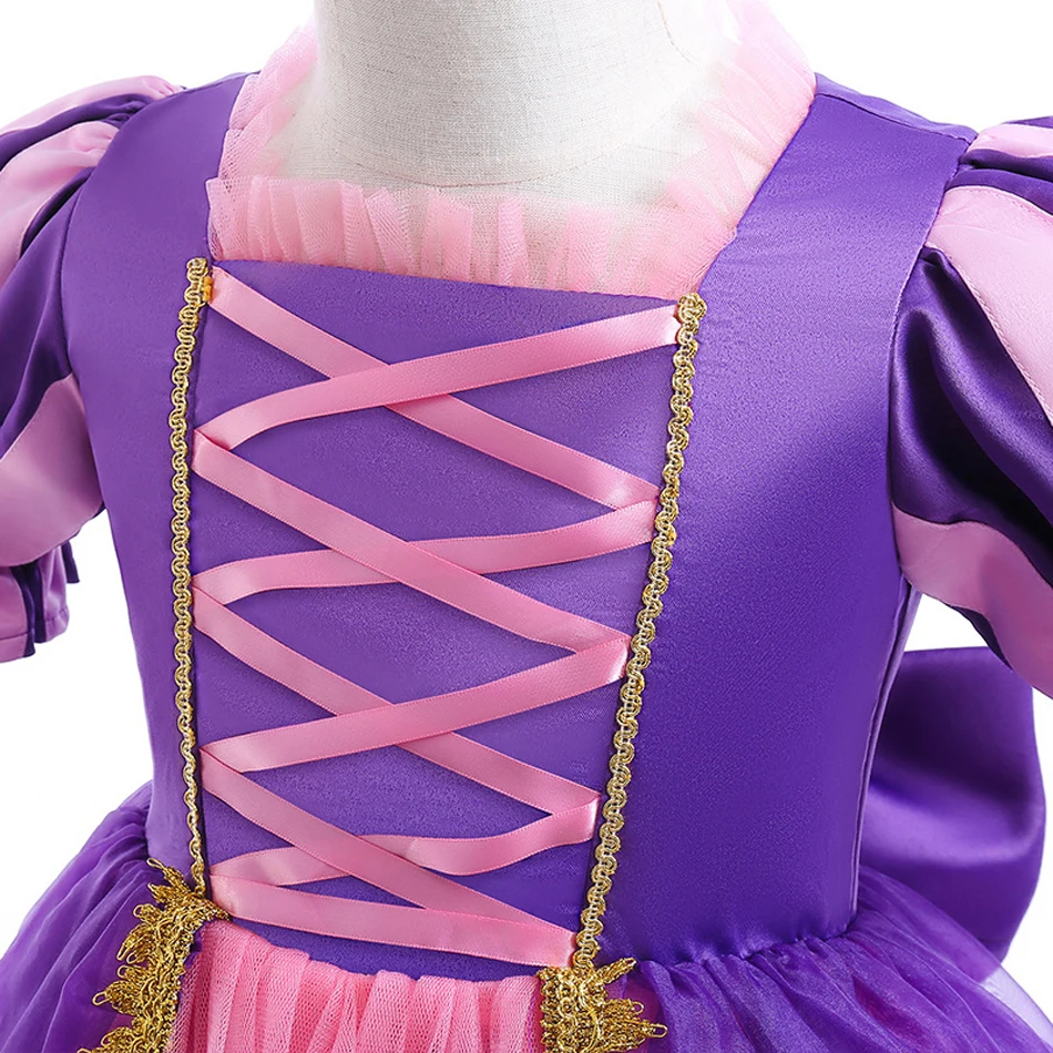 Costume raiponce robe de princesse violette, robe fantaisie de fête pour filles, Cosplay, robe de conte de fées de carnaval, cadeau d'anniversaire Surprise