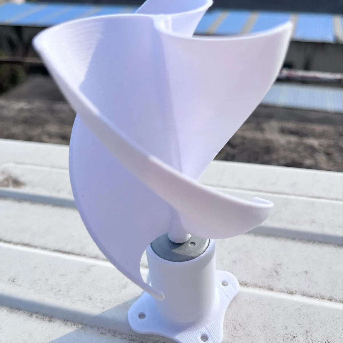 DIY 3-Blade Spiral Wind Turbine Model, Low Wind Start Generator for Science Experiment & Educational Toy Craft