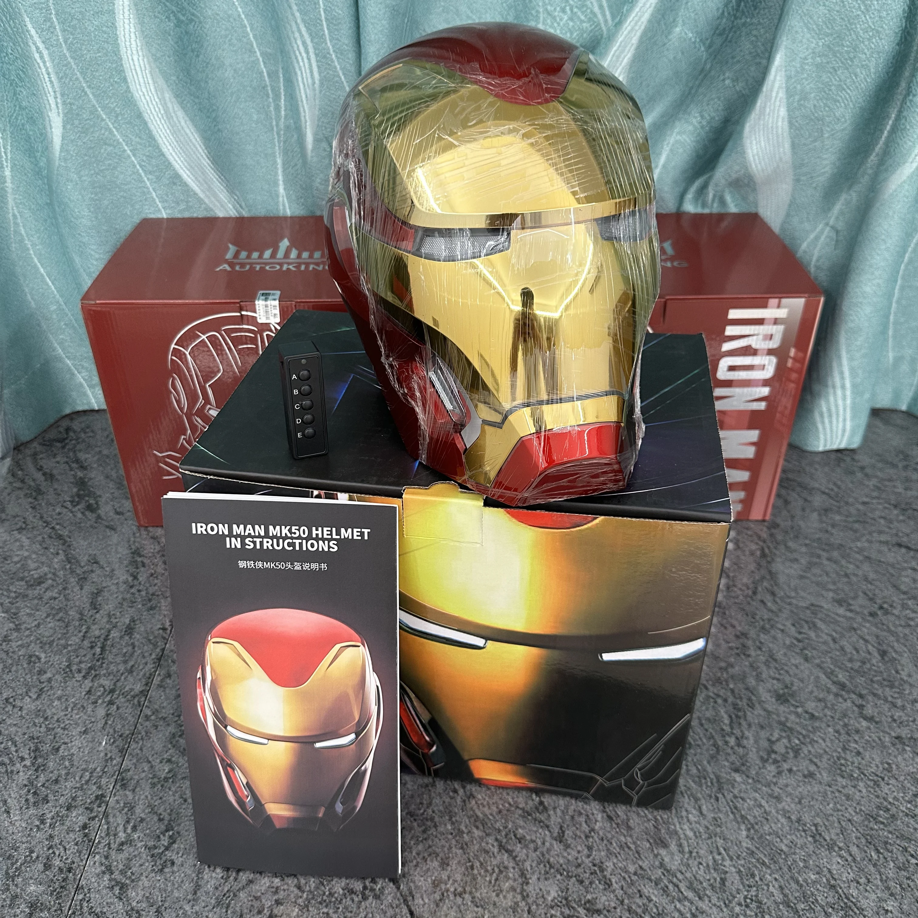 Gorący Iron Man MK50 Noszony Hełm Figurka Transformacja Głosowa Animacja Marvel Model Zabawka Prezent