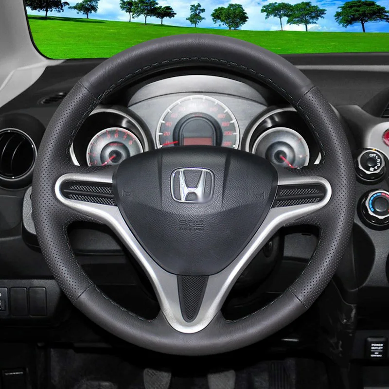 

Для Honda Fit 2009-2013 City 2009-2013 Jazz 2009-2013 дюймов 2010 дюймов ручная строчка из натуральной кожи