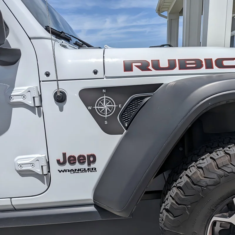 For Jeep Wrangler JL Fender Vent Sticker Side Door Decal Hood Louver Decoration Auto Modification Accessories