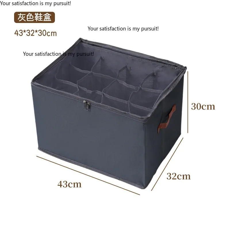 Foldable Fabric Divided Shoe Storage Box Large Capacity Dust Moisture Proof Shoe Organizer