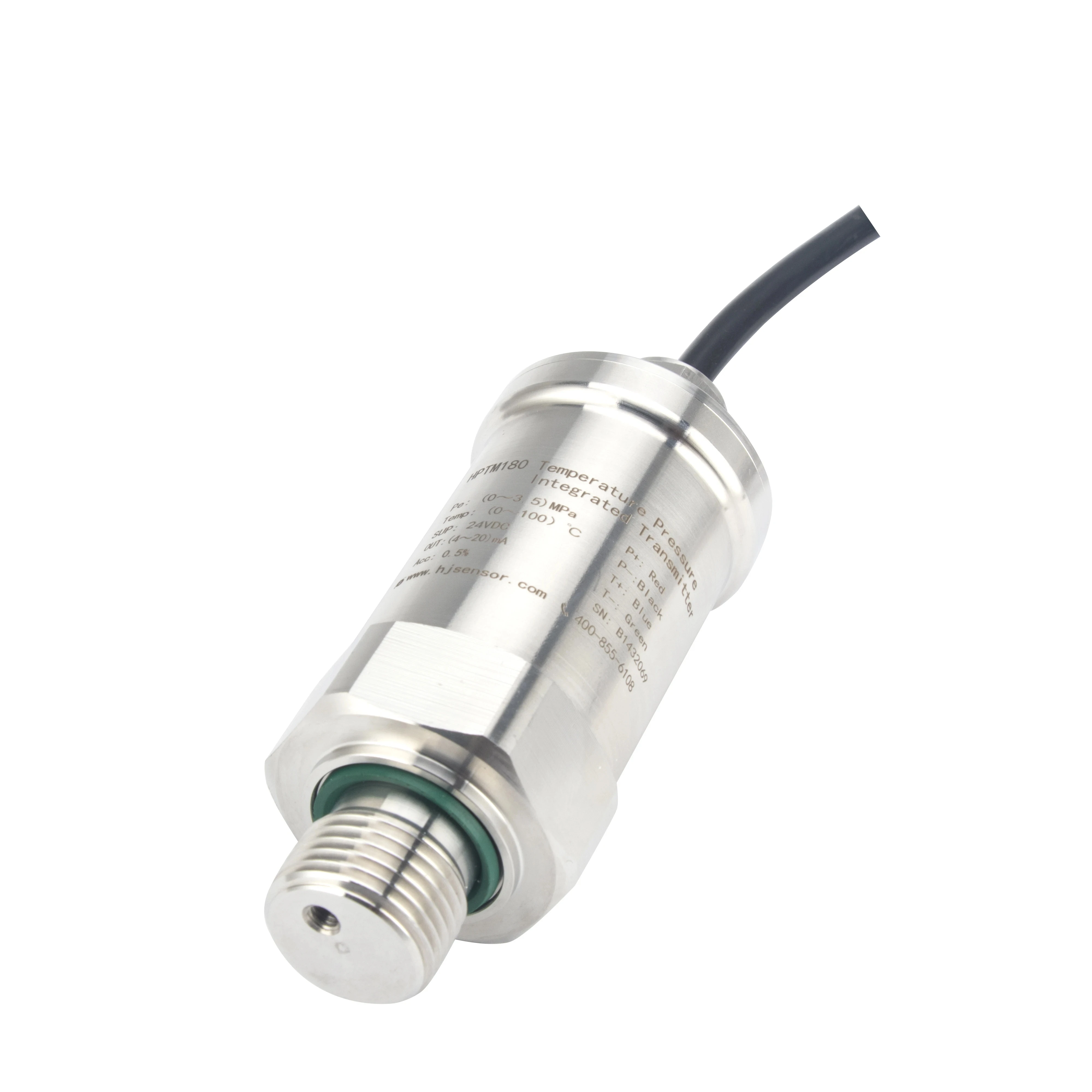 Compact Design Integrated Pressure Temperature Transmitter 4-20mA/RS485/0-10V Hydraulic Sensor for Gas Diffusion Silicon