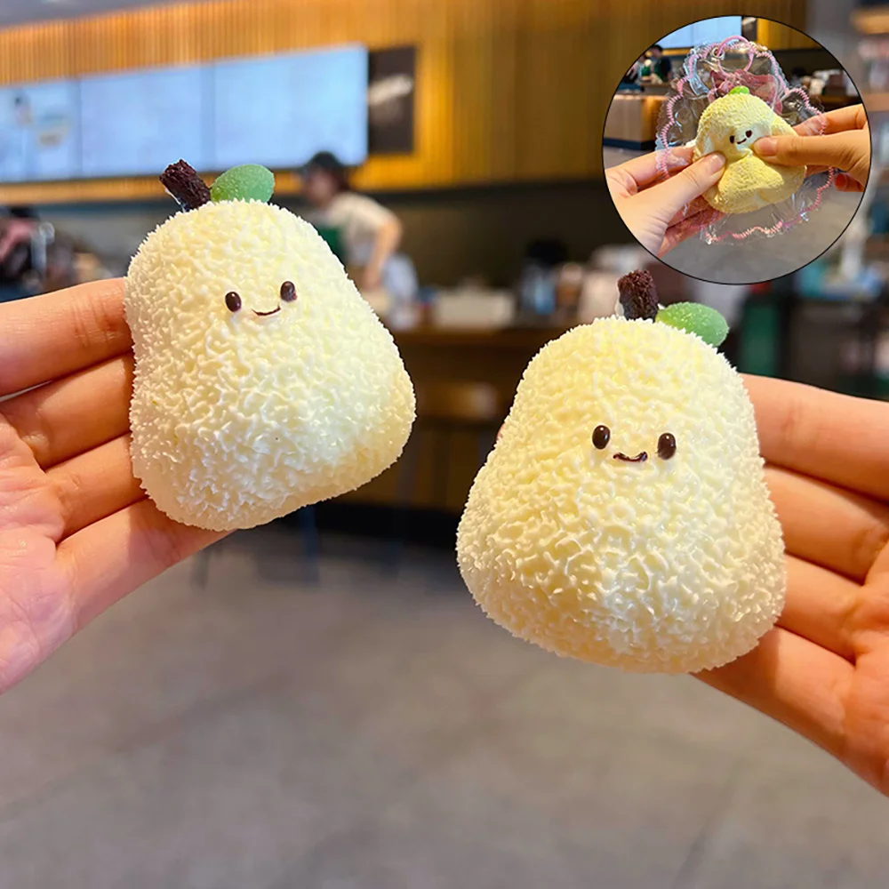 1pc Cute Duck Pear Food Soft Pinch Relieves Daily Tension Slow Resilience Restlessness Office Decoration Children's Birthday Toy