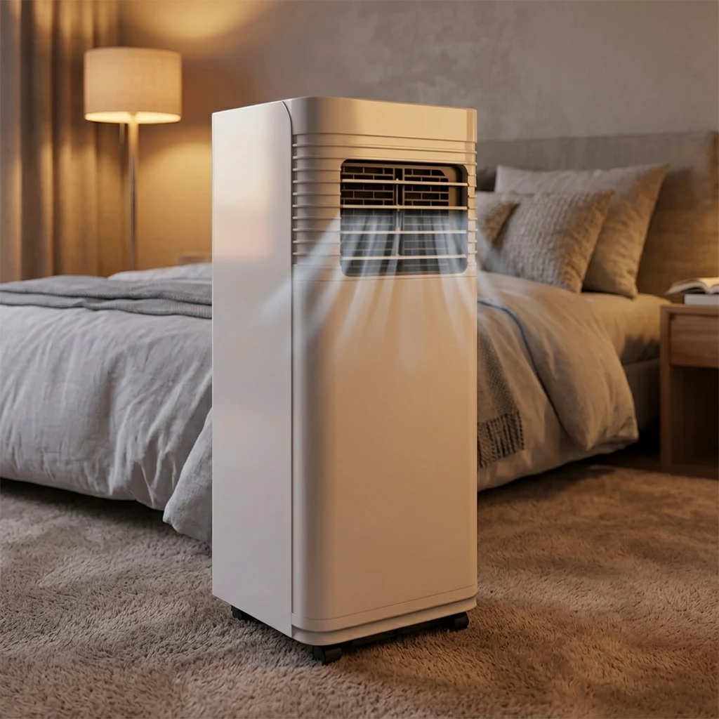 Airwens 9000 BTU Low Noise Energy-Saving Cooling Heating Portable Air Conditioner Easy-Move Wheels Remote Control Household 298