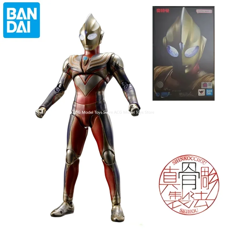 

Оригинальные фигурки Bandai S.H. Фигуртс SHF RB Tokusatsu Ultraman Tiga Glitter Tiga, коллекционные игрушечные модели в подарок