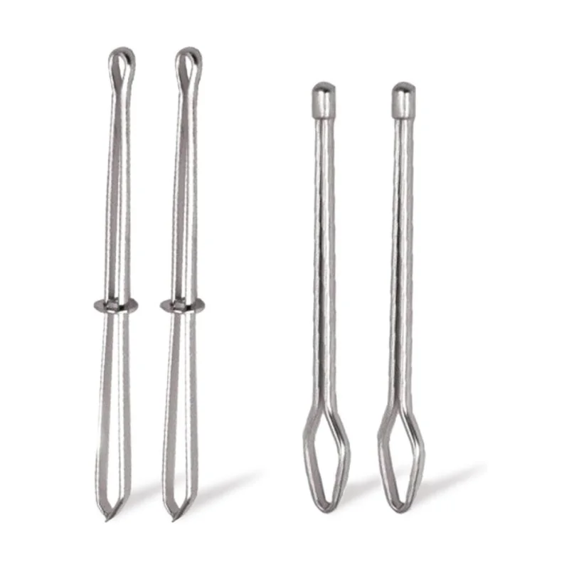 4 Pcs Bodkin Drawstring Threaders,Metal Drawstring Threader Tweezers Easy Quick Insert Drawstring DIY Rope Threader Clip