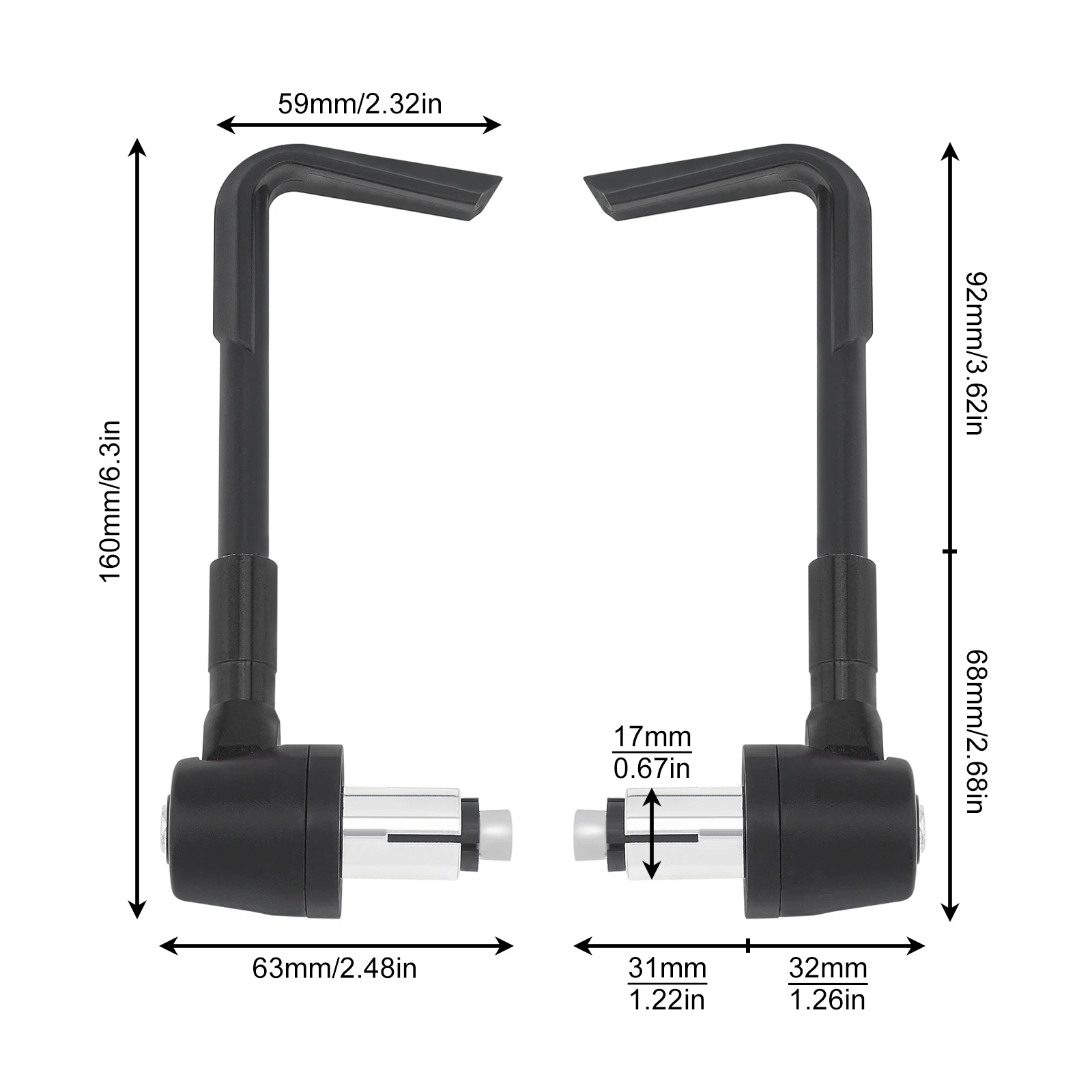 Protector de freno Universal para manillar de motocicleta, Protector de mano para palanca de embrague, Scooter Eléctrico, 7/8 pulgadas, 22mm