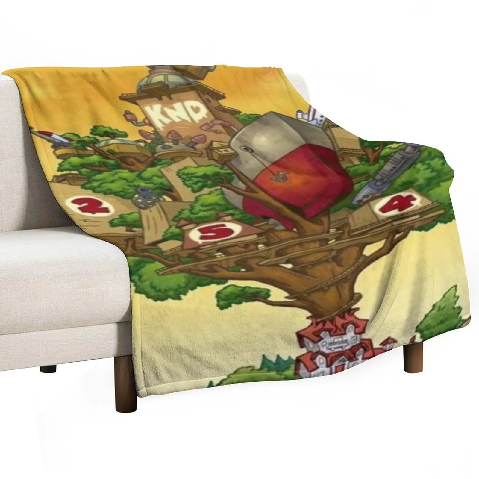 

Knd tree house Throw Blanket Hairy Multi-Purpose For Baby Soft Blankets