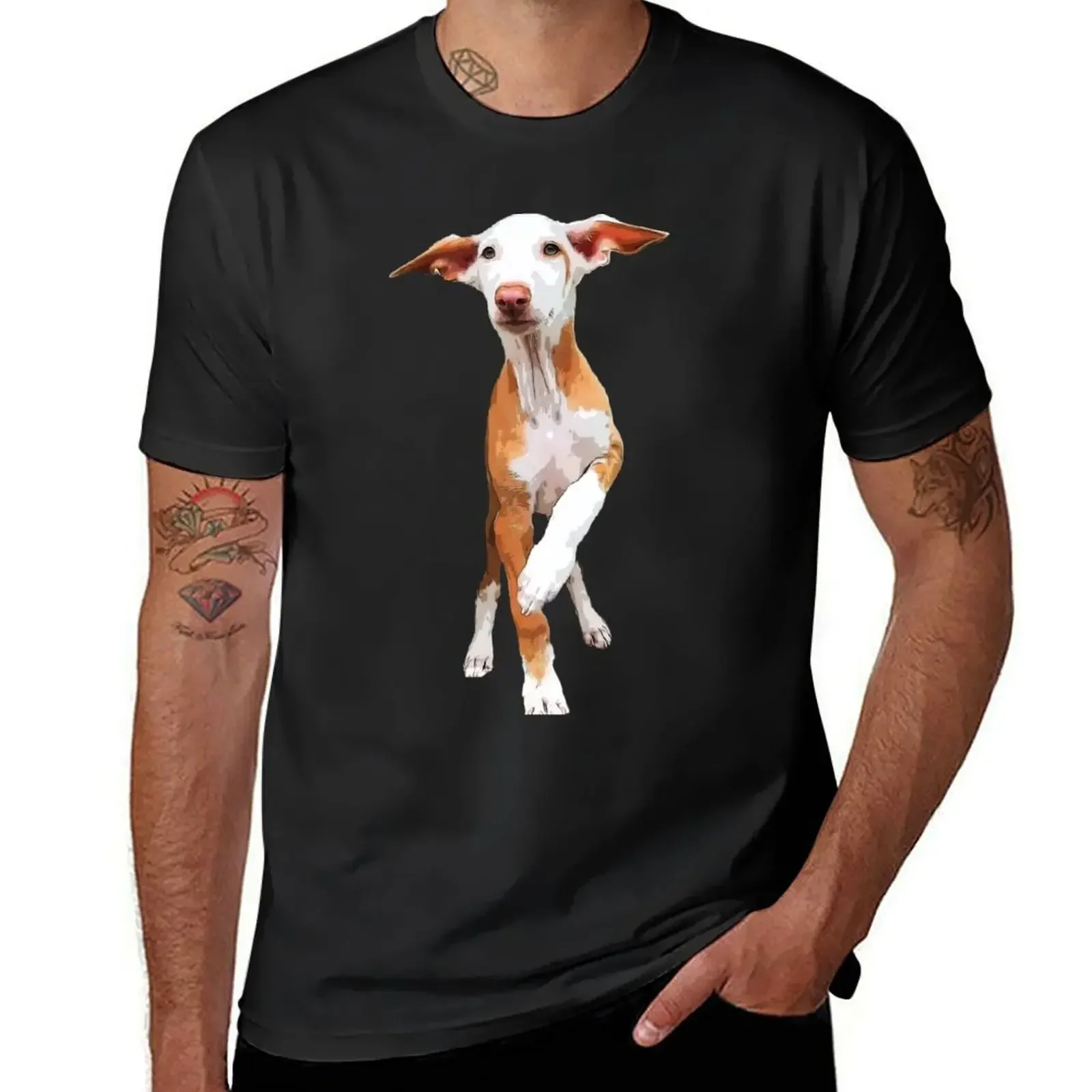 

Podenco Dog Podenco Canario T-Shirt man t shirt anime stuff oversized graphic tee anime t shirts mens champion t shirts