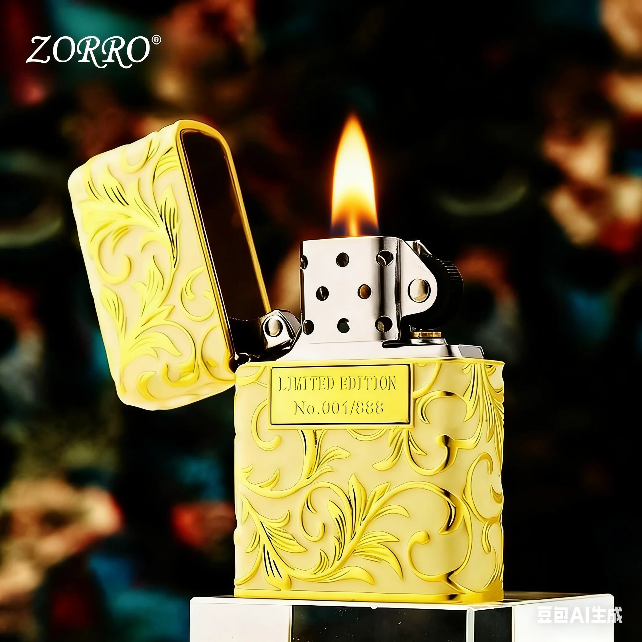 

Керосиновая зажигалка ZORRO Luminous, латунная с резным ретро-узором, ветрозащитная, с кремневым колесом, высококачественная деловая зажигалка