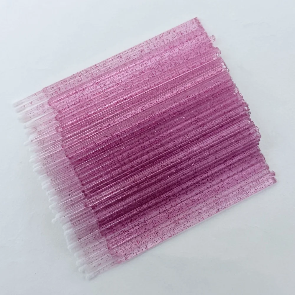 100PCS Crystal Micro Brush Disposable Lashes Removing Swab Mascara Wands Applicator Eyelash Extension Brushes Makeup Tools