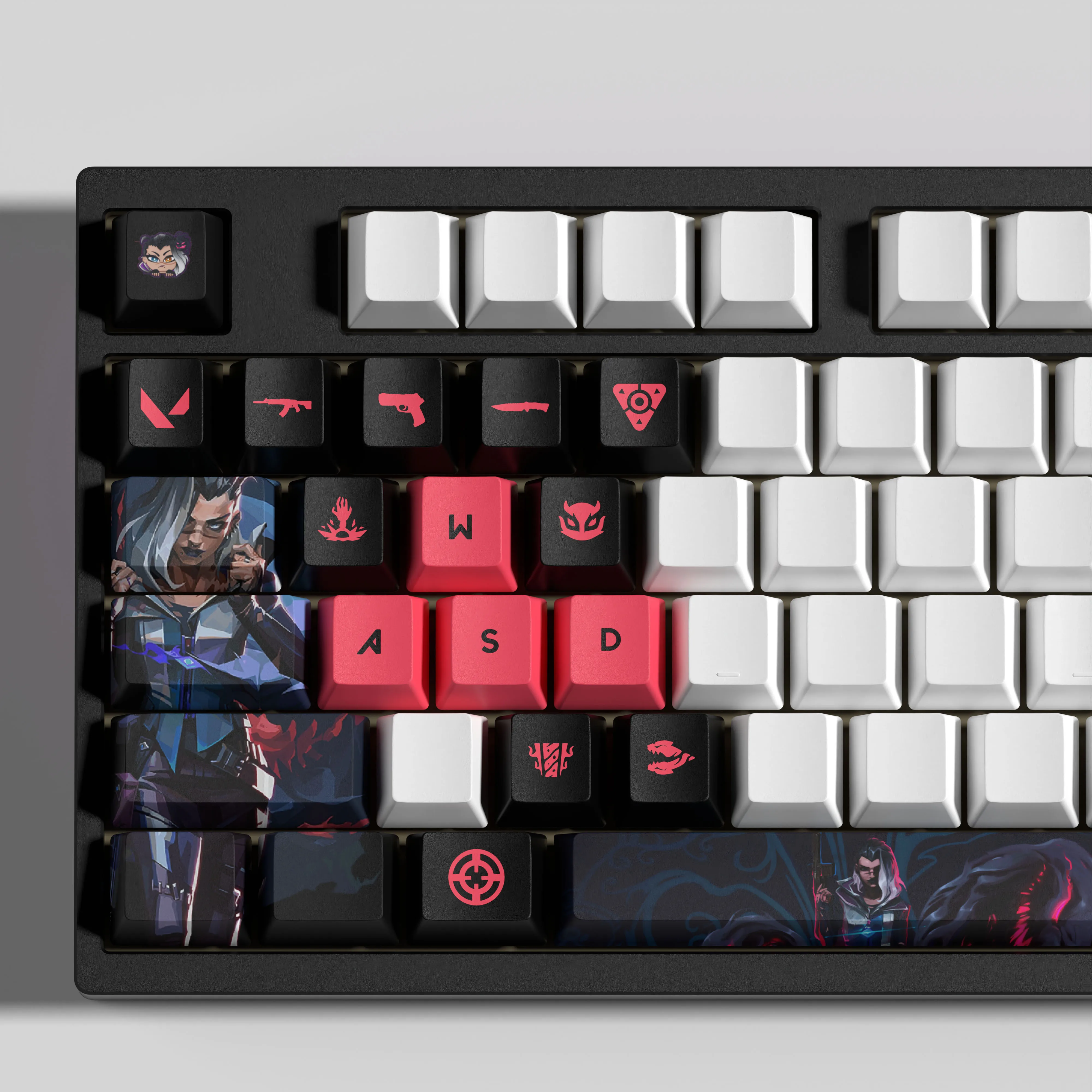 Fade KEYCAPS New design Valorant keycaps 29KEYCAPS  OEM Profile GAME Keycaps for mechanical keyboard