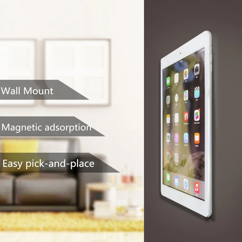 Wall Mount Tablet Magnetic Stand Magnet Strong Adsorption Support All Phone Tablets for iPad Pro Air
