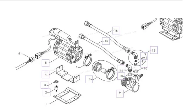Italian semi-automatic coffee machine pump head 100LPA104