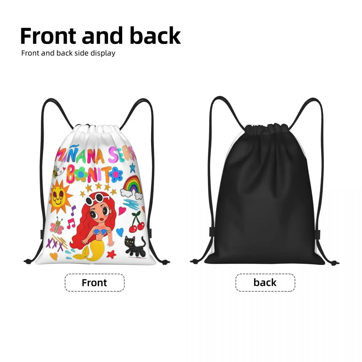 Custom Manana Sera Bonito Colombian Music Singer Karol G Drawstring Backpack Women Gym Sport Sackpack Foldable Training Bag Sack