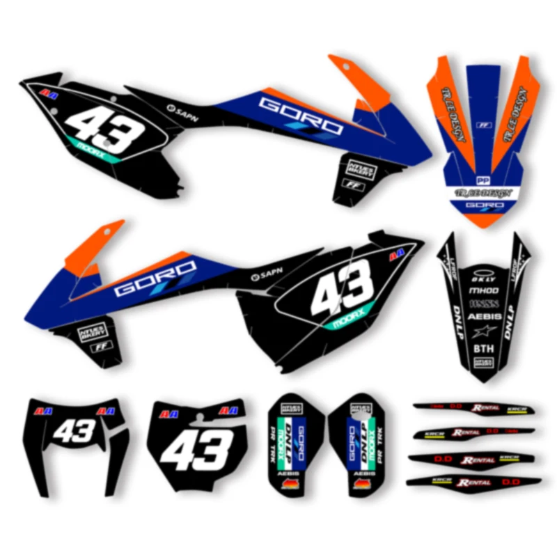 

Powerzone Custom Team Graphic Stickers for KTM 125 200 250 300 350 450 500 EXC EXCF XCW 2017 2018 2019 SX SXF 2016 2017 2018