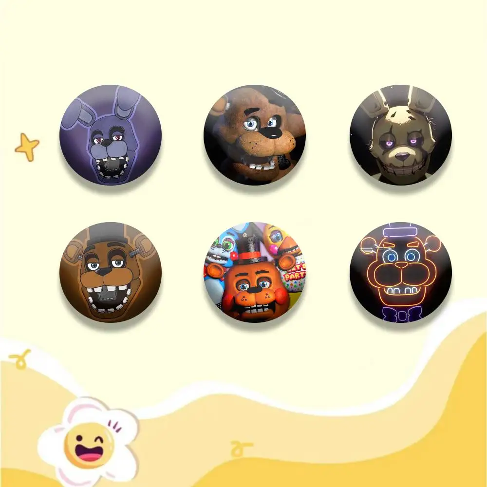

FNAF F-Five Nights at Freddys Brooches Cartoon Badge Pins Backpack Hat Accessories Friend Gift