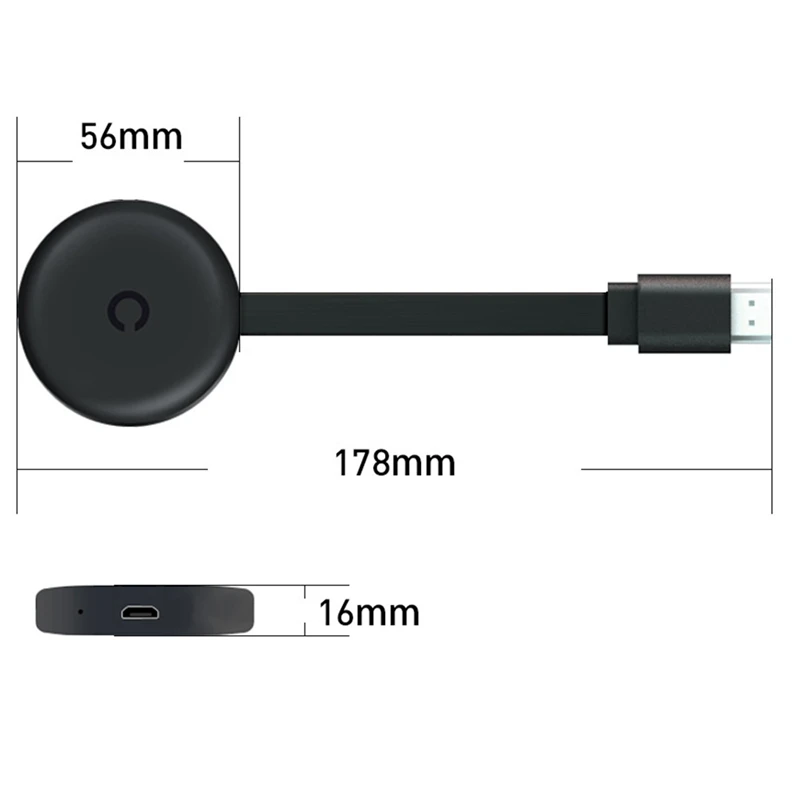 Wireless Display Adapter Wifi Screen Cast Mirroring Media Streaming Receiver For Phone/PC/Tablet To Display TV Projector Durable
