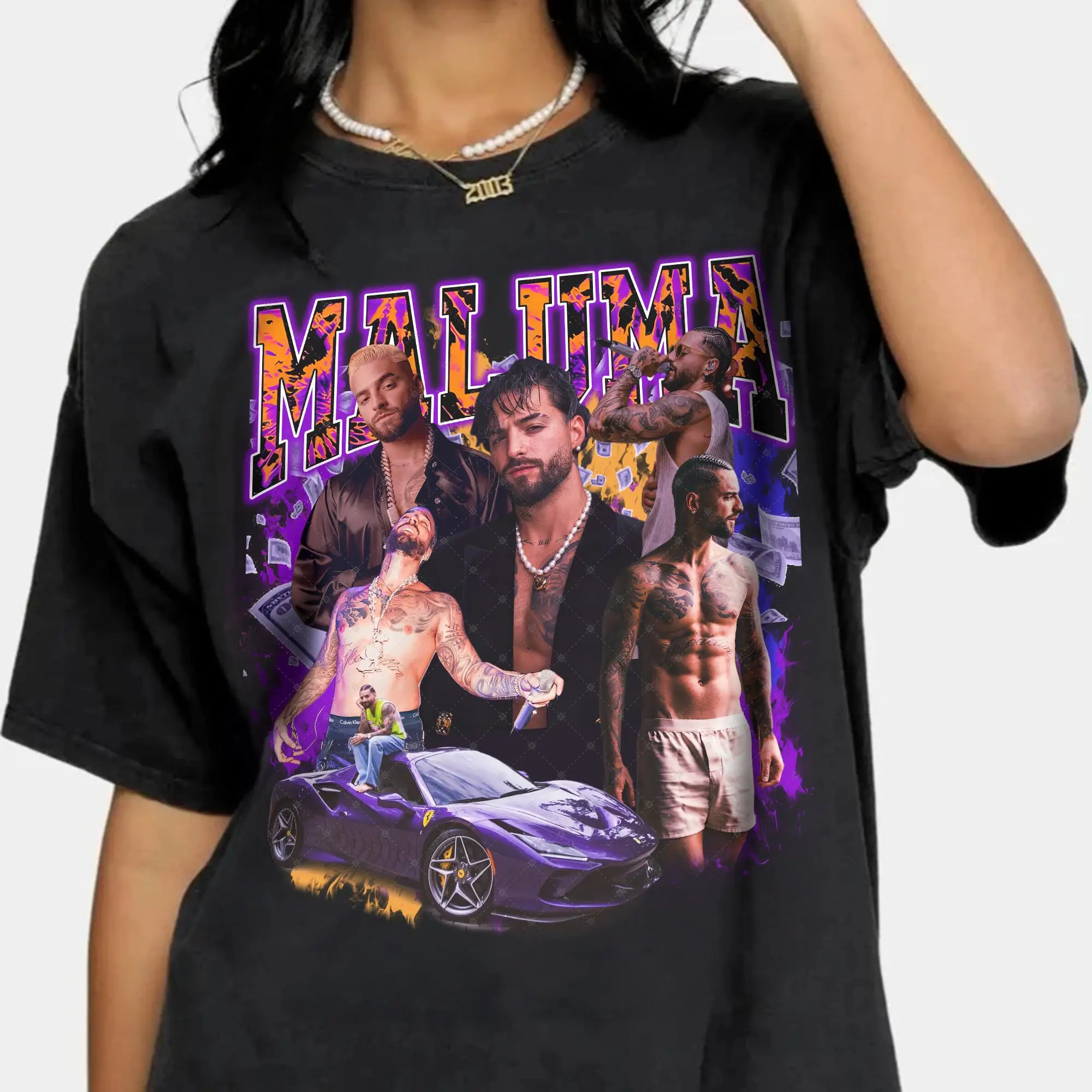 

Винтажная рубашка Maluma Bootleg Shirt Maluma Рубашка в стиле ретро Maluma для фанатов Maluma Unisex Y2k Одежда Maluma Fan Gift Трендовая рубашка