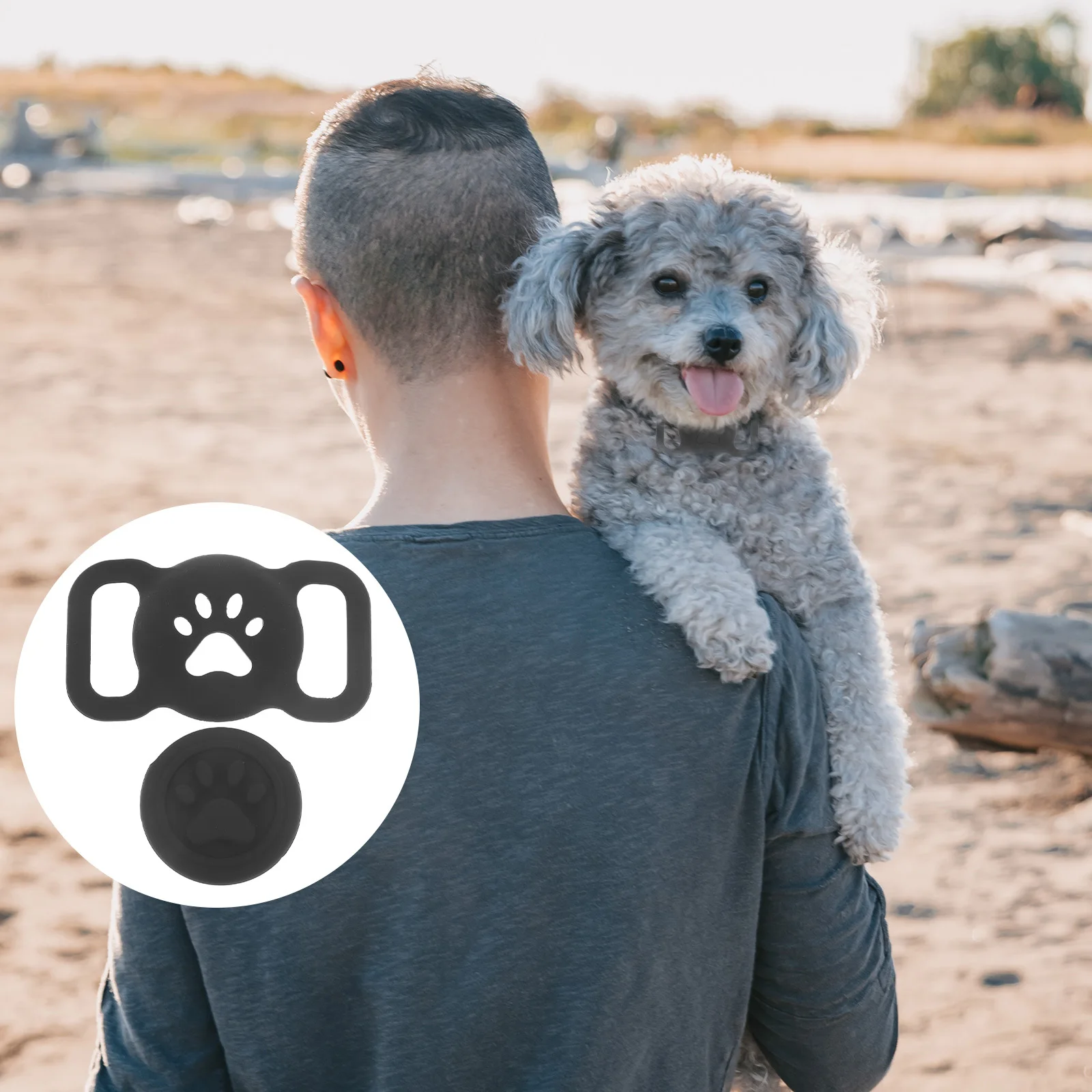 

Silicone Pet Lost Prevention Locator Cover Protective Case Soft Shockproof Lightweight Tracer Sleeve Compatible Collar