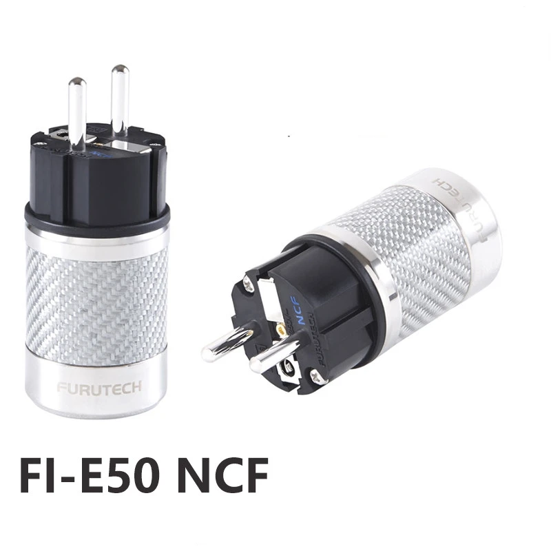 Furutech Schuko FI-50 NCF Carbon Brazing Rhodium Plated Fever US/EU Plug HIFI Speaker Power Cord Connection Connector