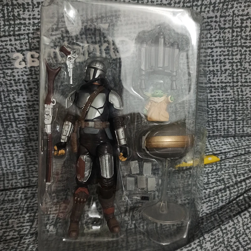 Black Series Star Wars Figure Din Djarin The Mandalorian and The Child Baby Yoda Action Figure Model Toy s Christmas Gifts