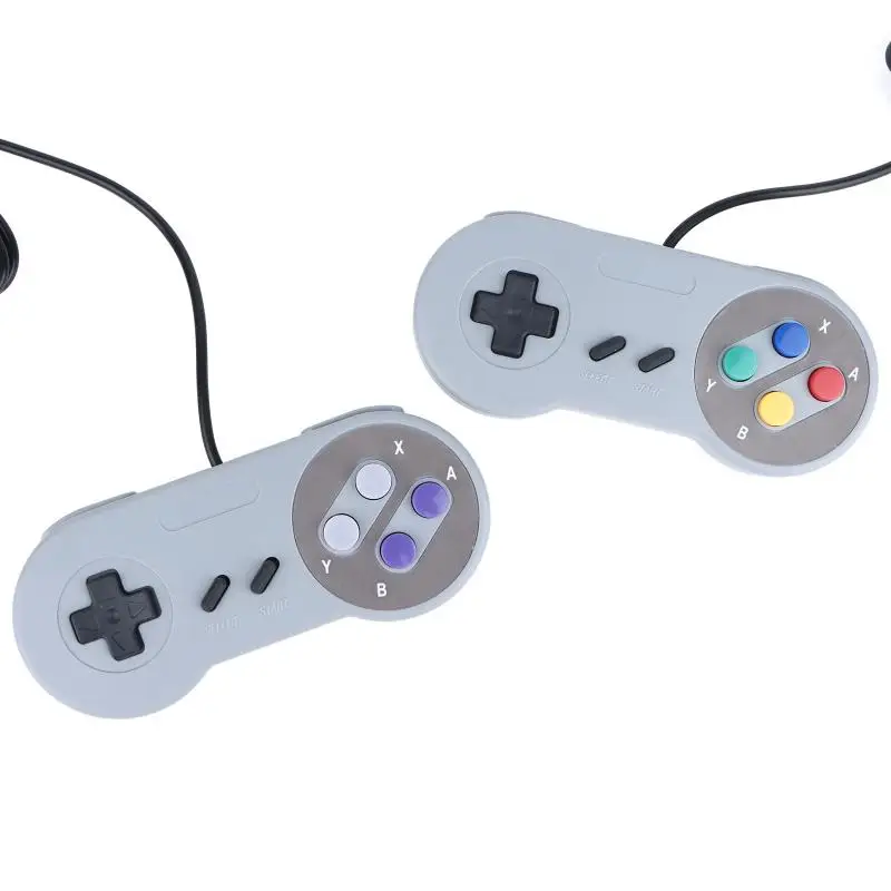 Replacement Gamepads For SNES SFC 16 Bit Video Game Console Handle Purple Colorful Buttons Controller Joystick Accessories