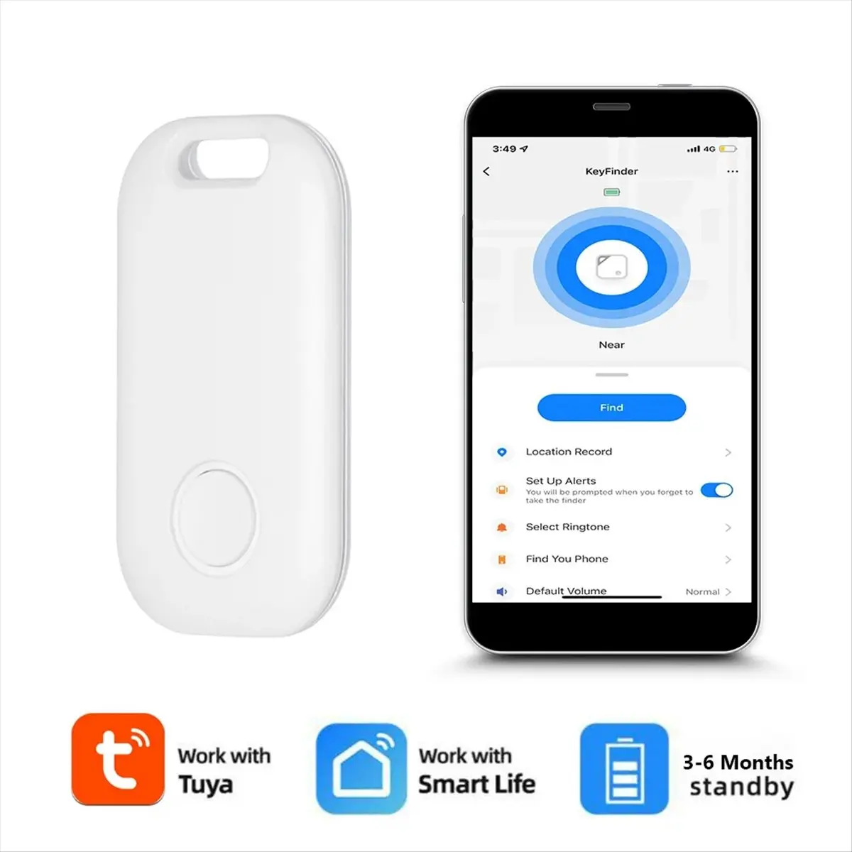 

(AD10) Bluetooth-Compatible Anti Lost Alarm for Find My APP Wallet Key Finder Smart Tag Bluetooth GPS Tracker Smart Locator