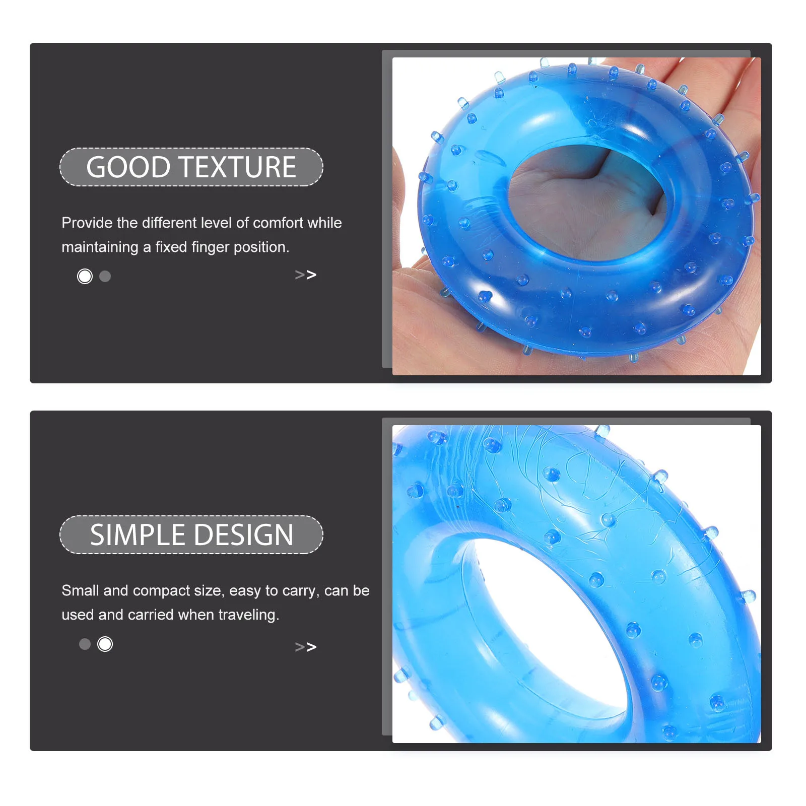 

Grip Strength Trainer Rubber Hand Exerciser For Forearm Finger Exercise Portable Compact Lightweight Tool