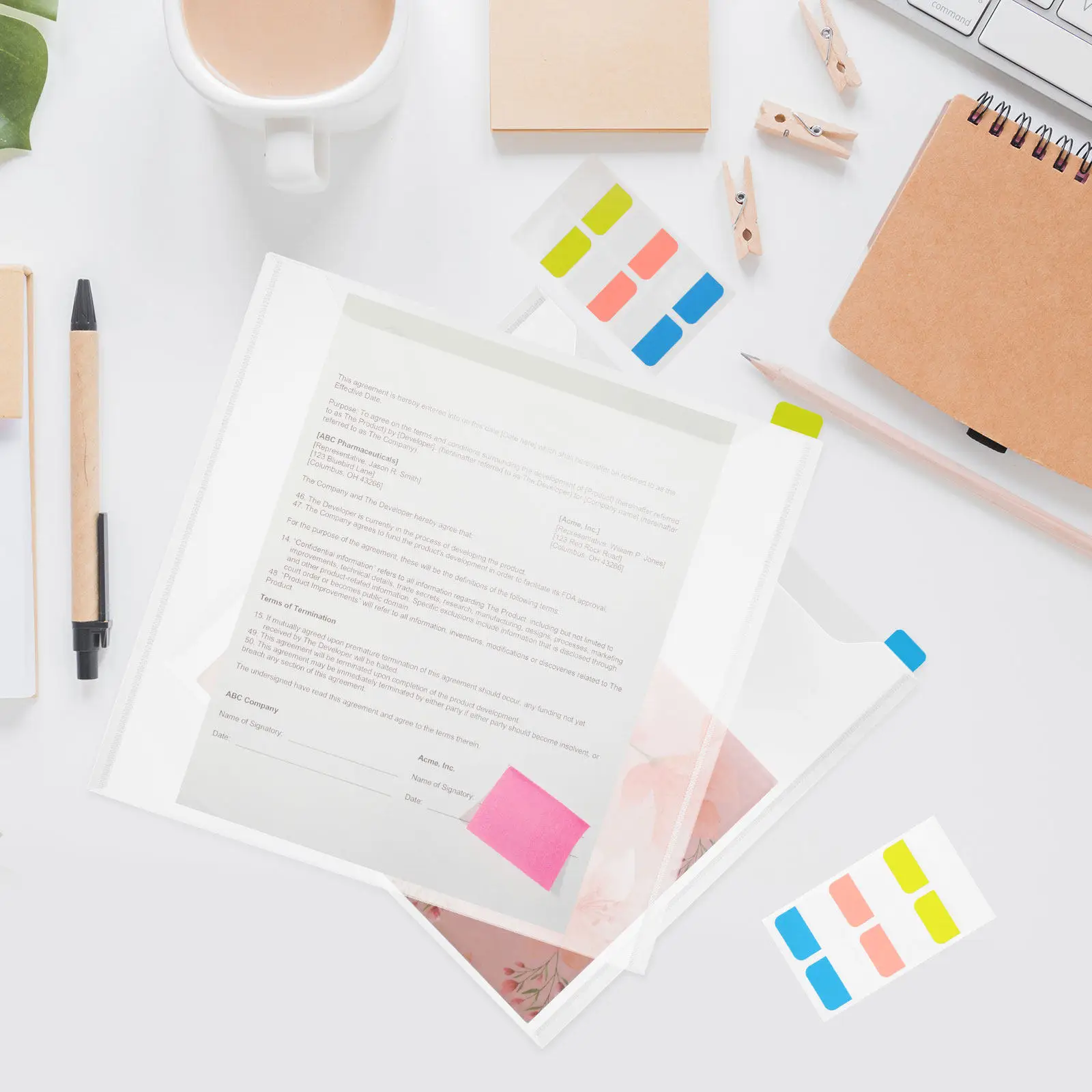 

Набор из 36 прозрачных пластиковых папок-органайзеров для документов с окошком для этикетки, для офиса, дома и школы