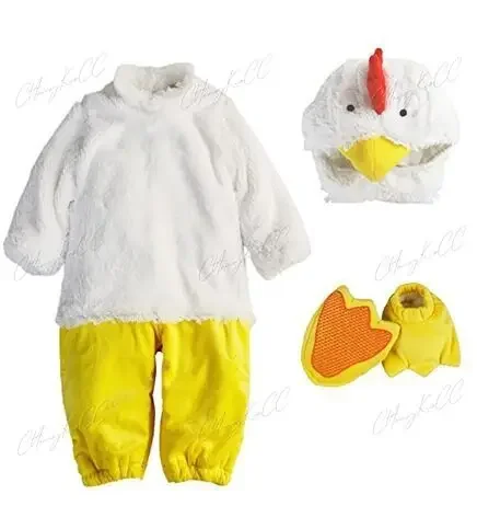 Cosplay Baby Chicken Chick mascot Costume for kids Boys Girls Infant Fleece Rompers Jumpsuit Shoes Halloween Easter Fancy Dress