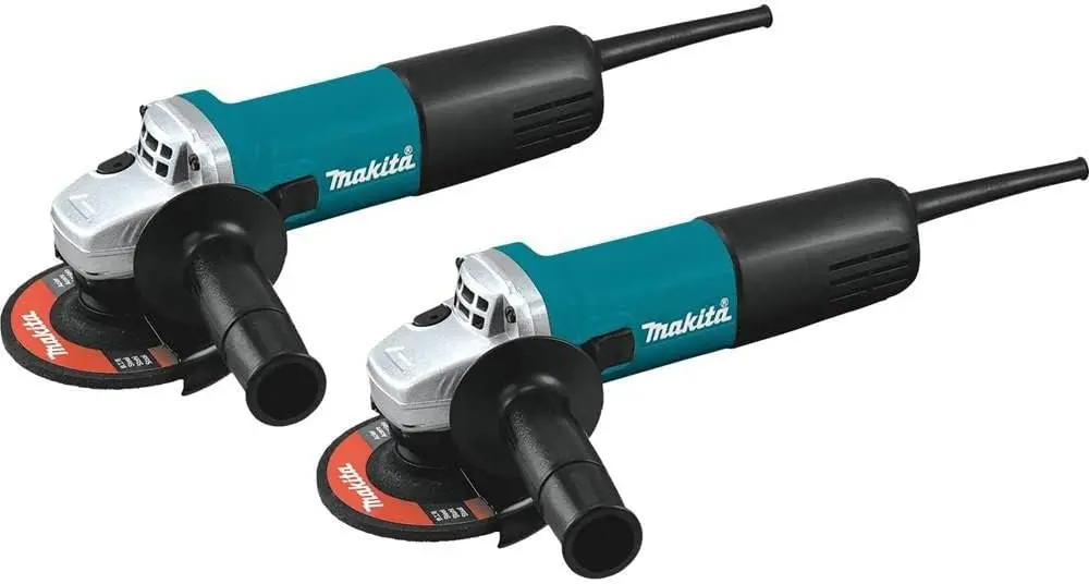 

4-1/2" Angle Grinder with AC/DC Switch, 7.5 AMP Motor, 10,000 RPM, Compact Design (2 Pack)