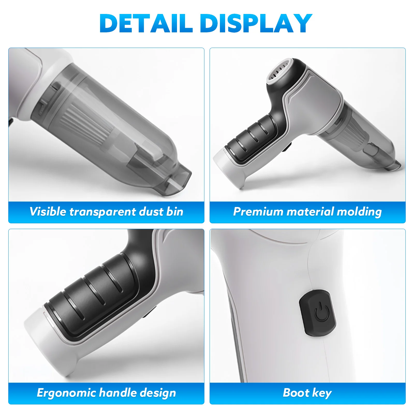 Cordless Vacuum Cleaner Portable Car Rechargeable Dust Collector Pure Copper Motor Air Duster