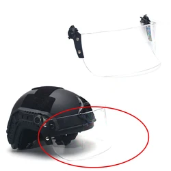 Outdoor Transparent Windproof Lens Riot Mask Guide Rail Mask for FAST MICH AF Helmet Special CS Anti BB Protection Face
