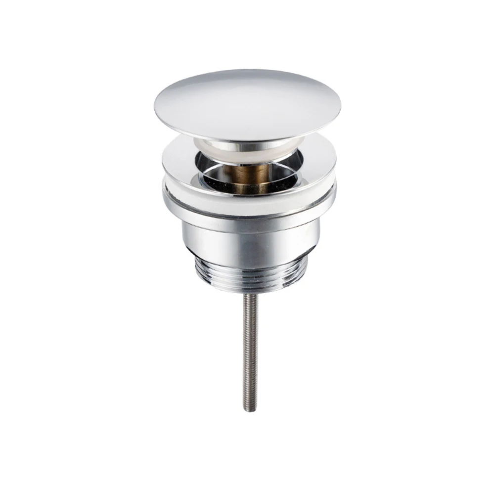 

Сливная крышка Click Clack Хромированная пробка для раковины Беспроблемное использование Обычная совместимость Хромированная сливная крышка для сливной крышки раковины