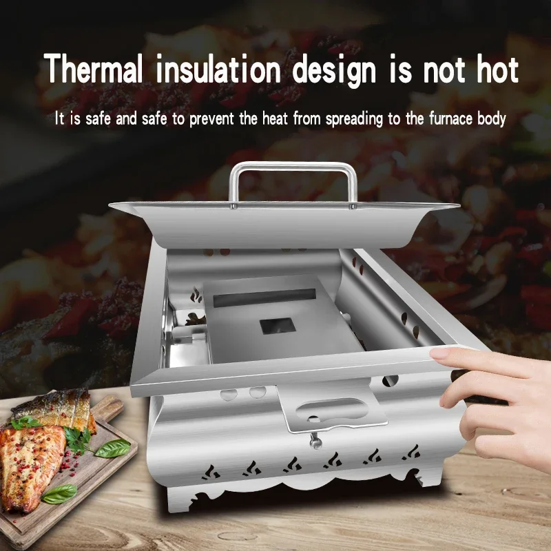 Fish oven commercial and household thickened stainless steel paper wrapped fish pan