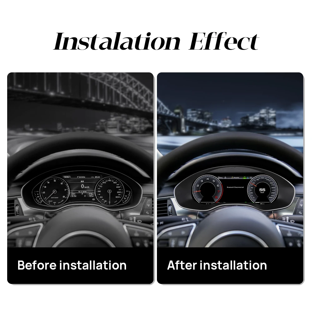 New Upgrade LCD Dashboard for    A6 2012-2018 Carplay Dashboard Displayer Digital Cluster Instrument Speedometer