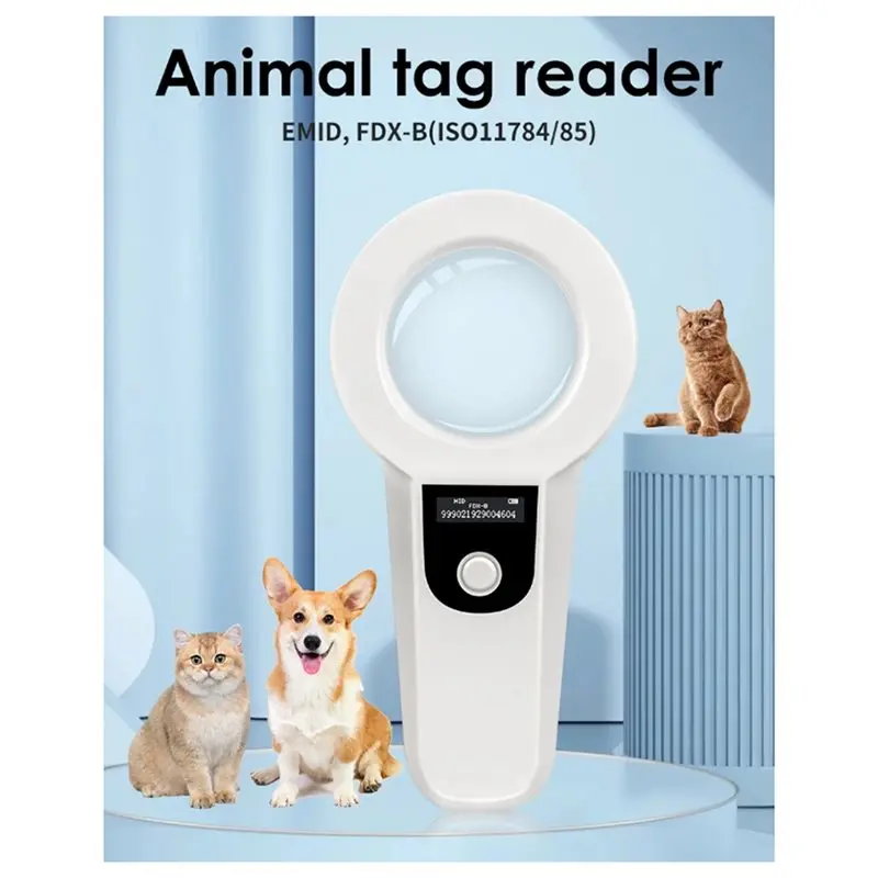 AB25-Pet Microchip Scanner Animal Microchip Reader Chip Reader For Animals Pet Microchip Scanner For Sheeps Cats Dogs