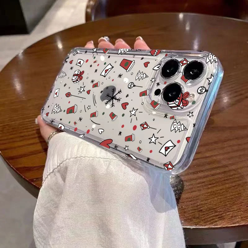 Case For Samsung Galaxy S24 S23 Ultra S22 Plus S21 FE A14 A34 A54 A33 A53 A55 A35 A15 Luxury Cartoon Christmas Soft Phone Cover