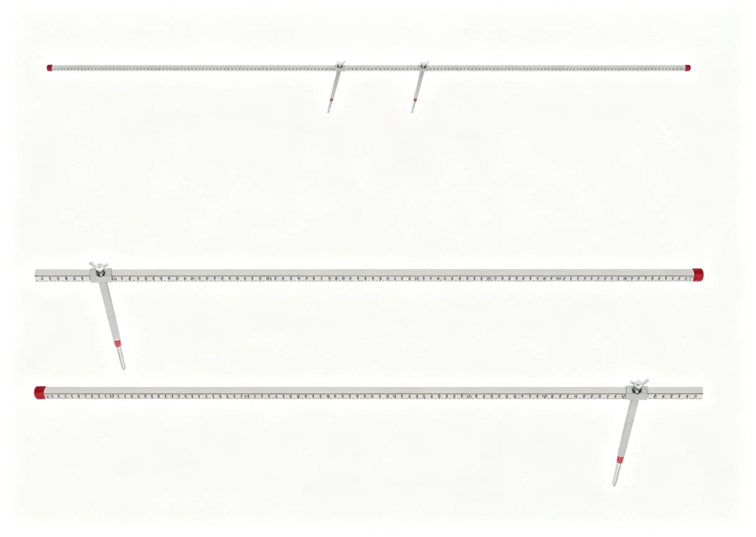 2D Stainless Steel Measuring Ruler for Car Sheet Metal Repair, Auto Body Frame Correction & Inspection Tool