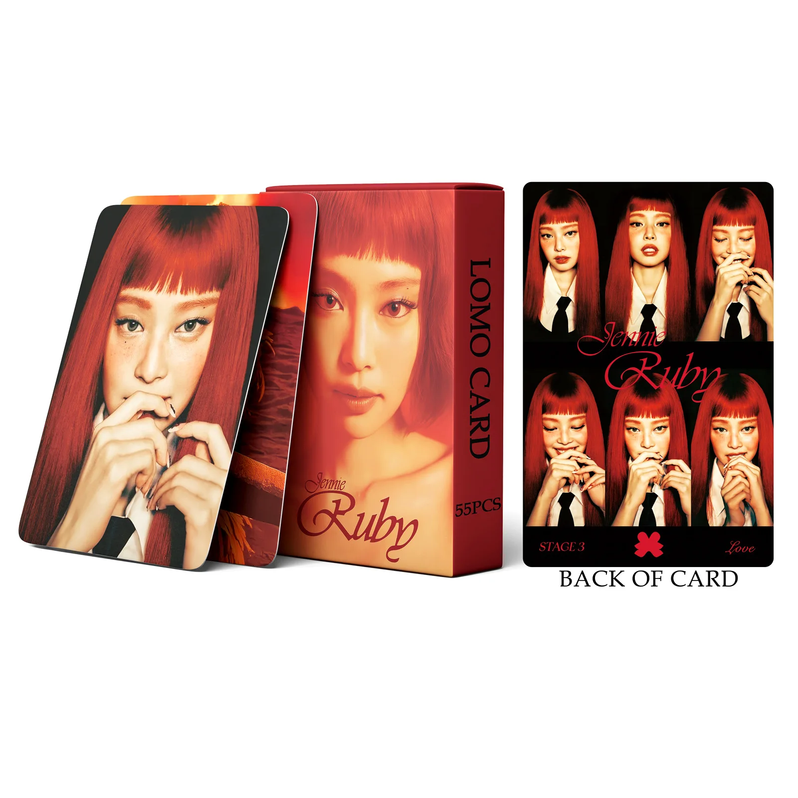55Pcs/Box Kpop RUBY LIKE JENNIE SOLO Lomo Card New Ablum HD Photo Print Pictures Photocard for Fans Collection Postcards Gifts