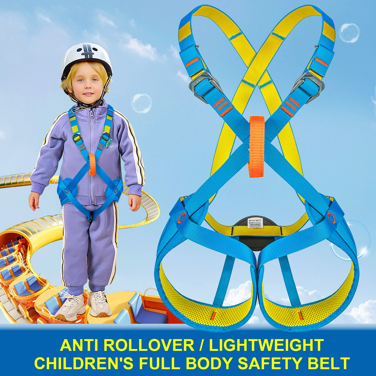 

Light-Weight Child Full Body Safety Belt, Outdoor Rock Climbing High-Altitude Entertainment Jungle Crossing Safety Belt, P892