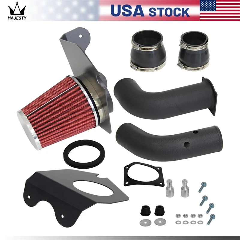 Cold Air Intake Racing System + Filter For 1994-1998 Ford Mustang 3.8L V6 Black