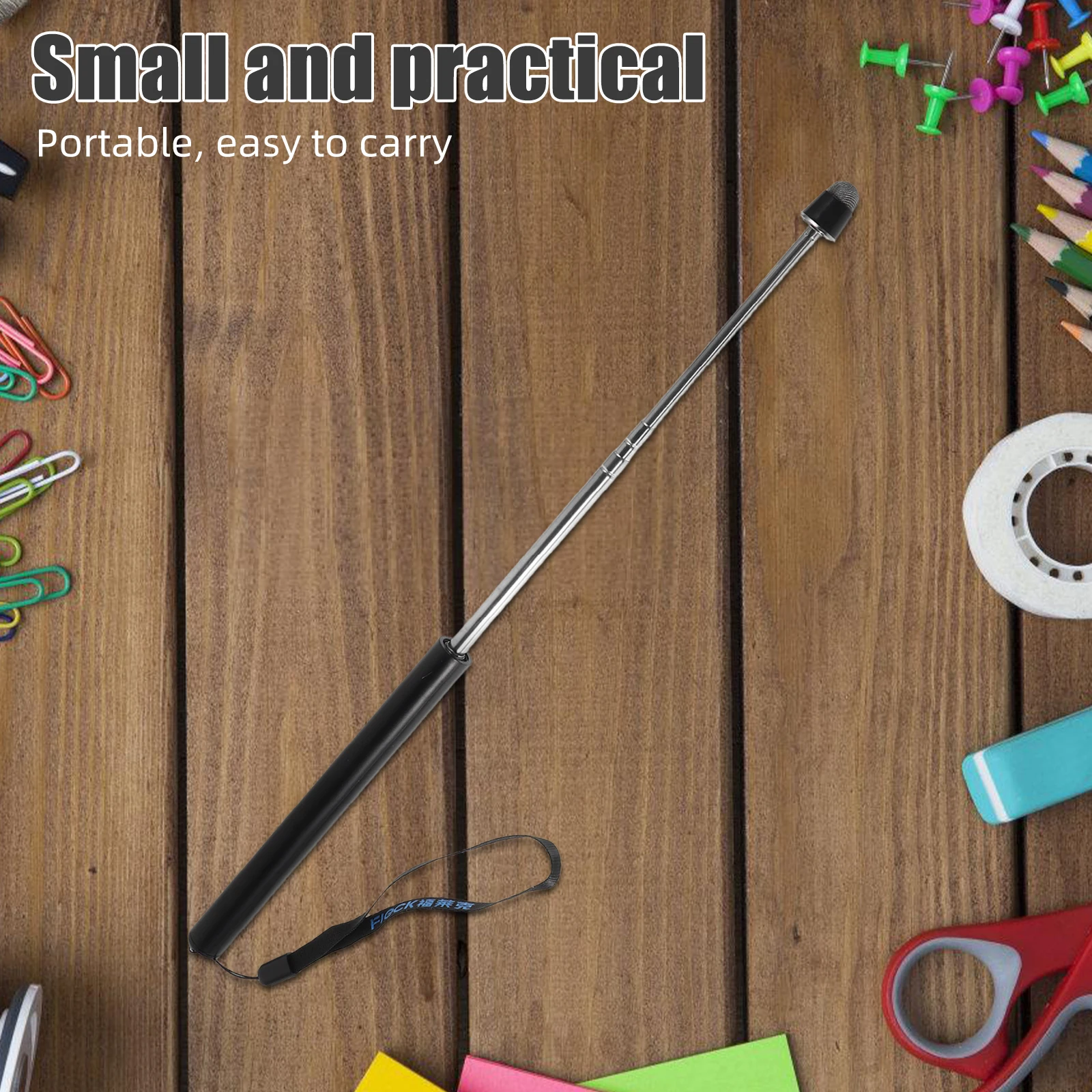 

Whiteboard Pen Pointer for Presentations Extendable Teaching Touch Screen Black stick Classroom Pointers Office