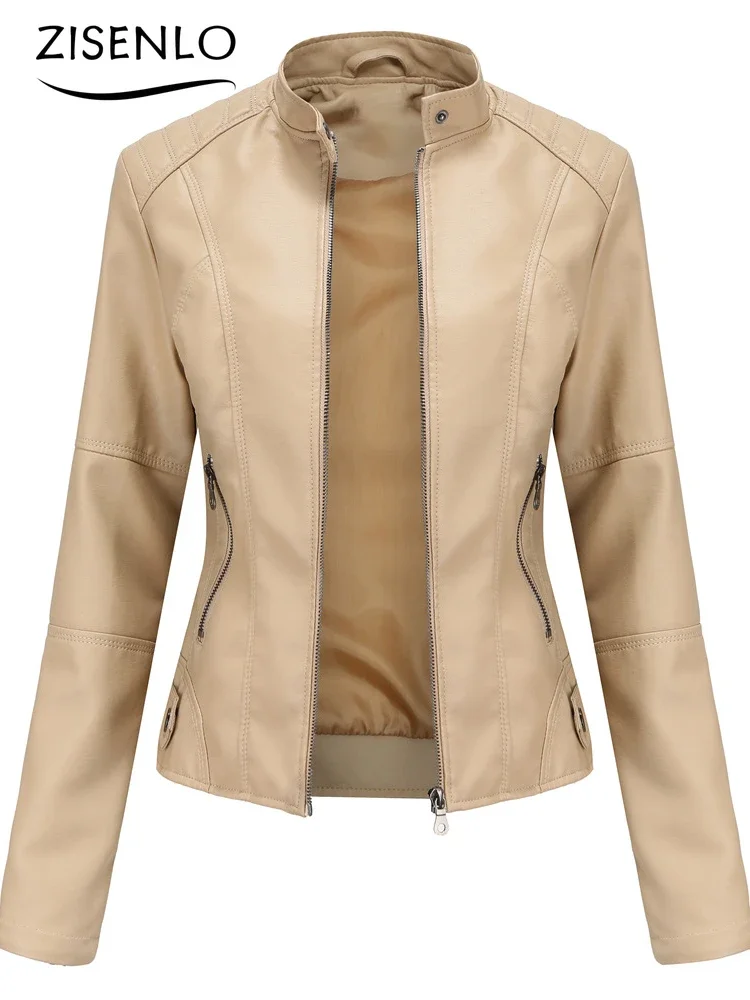 Jassen Voor Vrouwen Herfst Winter Nieuwe Casual Leren Jas Mode Lange Mouwen Biker Jas Streetwear Vrouw Kleding Chaquetas