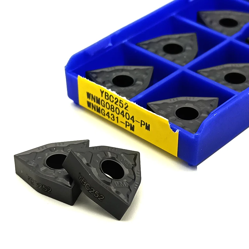 WNMG080408 WNMG080404 WNMG080412 PM  YBC251 YBC252 External Turning Tools Carbide Inserts WNMG Lathe Cutter Tool  for Steel