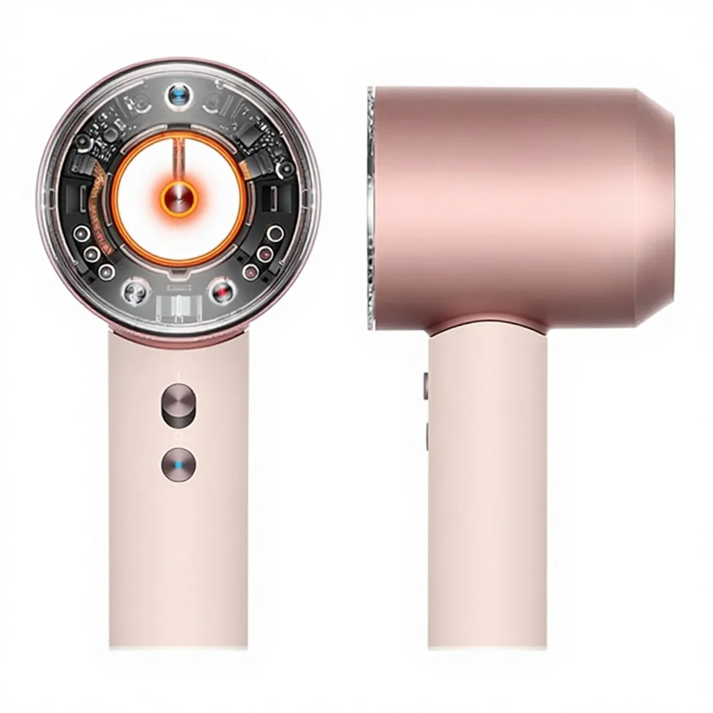 5 in 1 1600W BLDC Motor Hair Dryer Concentrator 100% Electric Hot Air Brush for Household Use for Outdoor RV Salon Travel