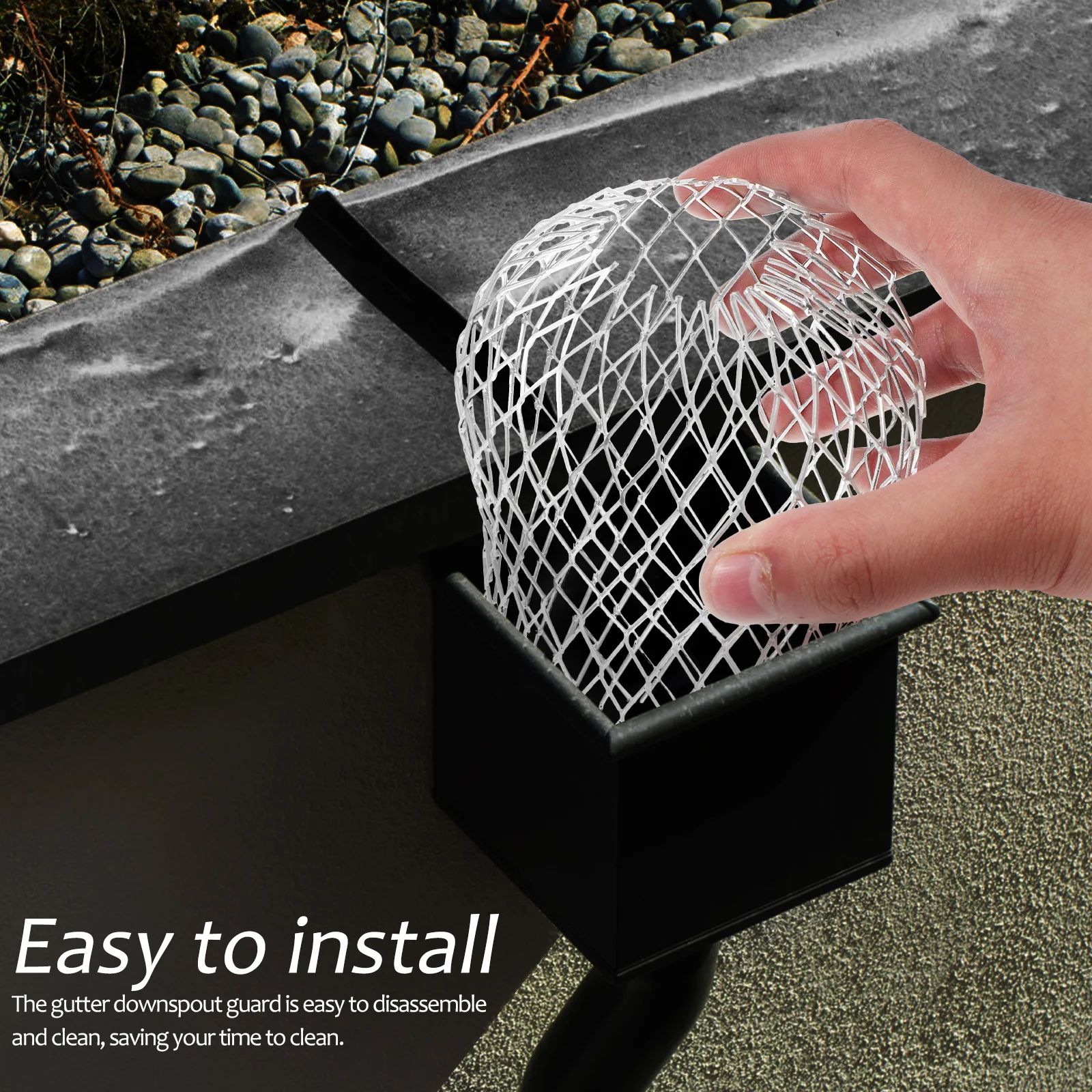 

8 Pcs Leaf Filter Gutter Guard Drainage Cover Downspout Guards Strainer Debris Roof Screen