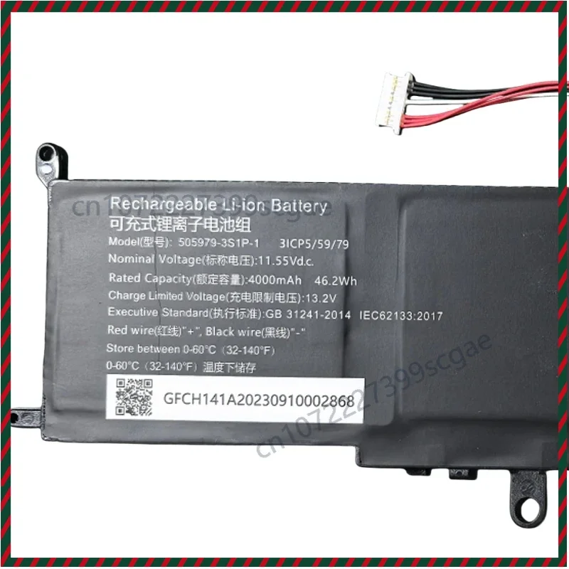 New 505979-3S1P-1 3ICP5/59/79 11.55V 46.2Wh 4000mAh Laptop Battery 10-pin 7-wire For Chuwi CoreBook X CWI575 14-inch Notebook